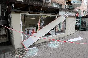 Impact of Russian overnight attack in Shevchenkivskyi district of Kyiv